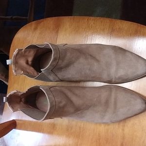 Plume by Farylrobin Suede and faux leather booties